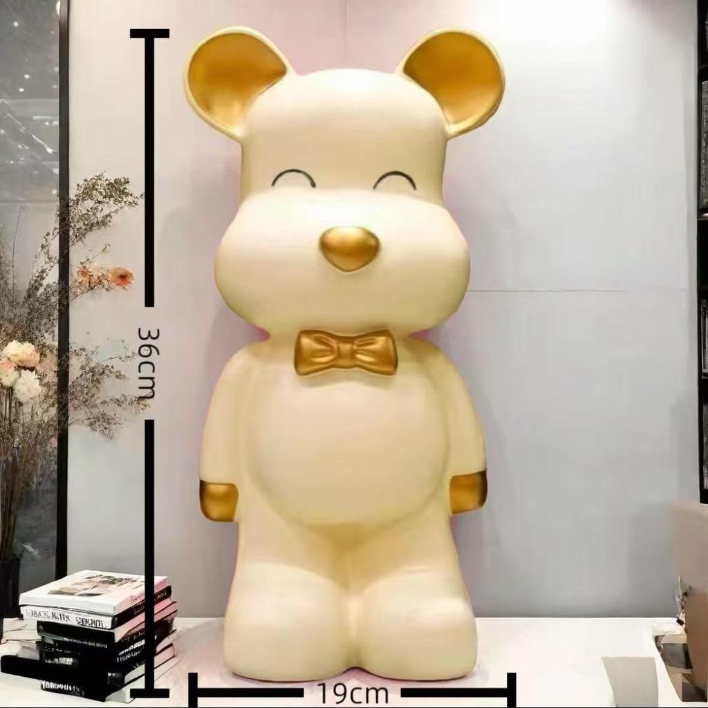 Luxury Large Capacity Bear Piggy Bank for Kids - Decorative Living Room Ornament