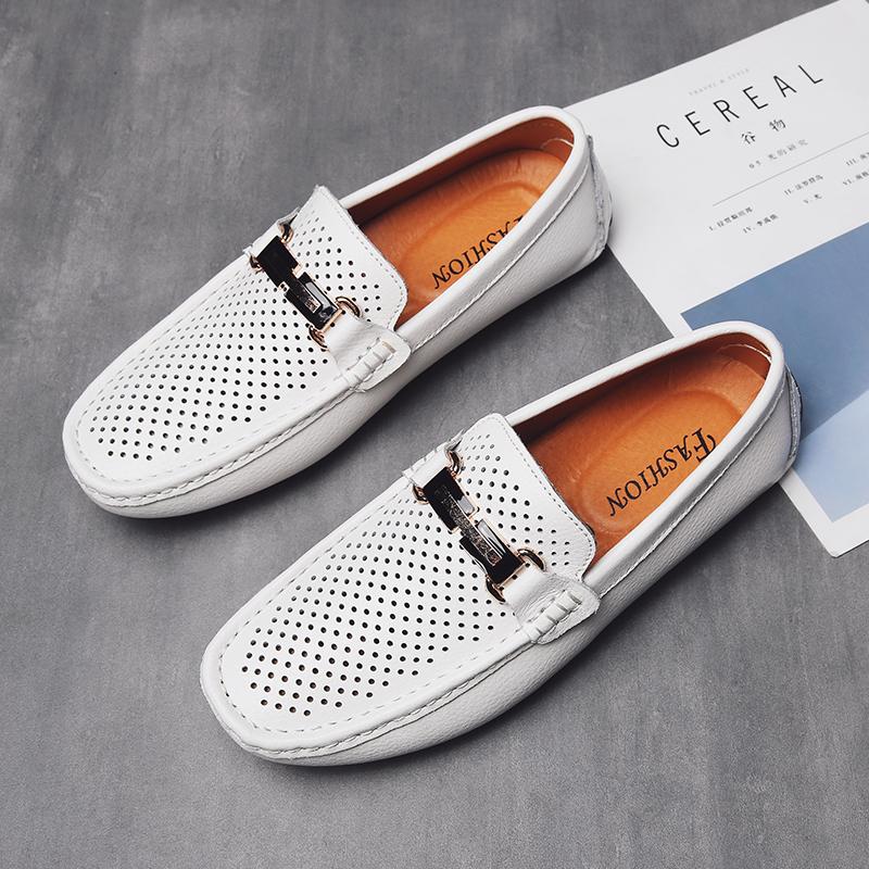 Мода 2024 Модные тенденции Лоферы Мужская обувь Новые Удобные Мужские Балетки Кожа — фото 10