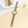 Ladies' fashionable light luxury bar scale dial refined steel strip quartz watch.