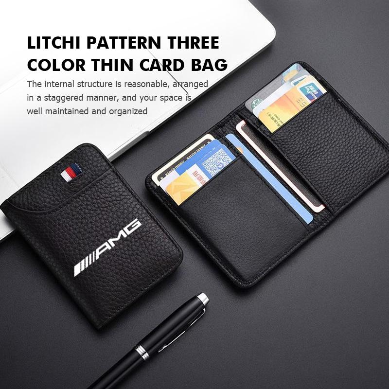2025 Hot For Mercedes Benz Portable Wallet PU Leather Credit Card Wallet Purse Card Holder AMG A B C E S G Class A180 CLK CLA GL