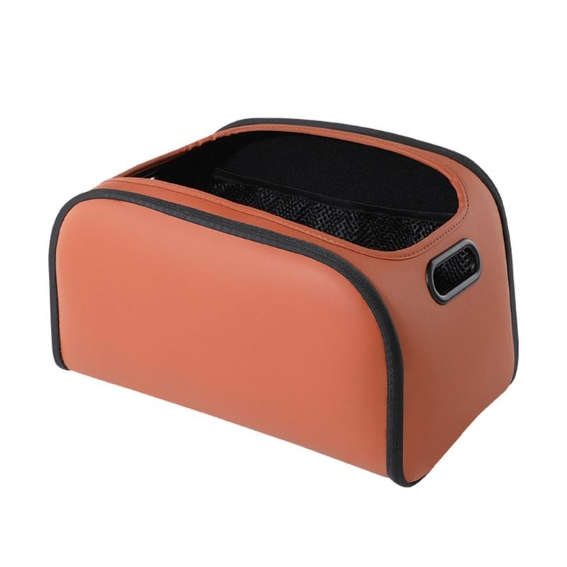 High Quality Leather Auto Storage Box For Front Seat Back Offering Spacious Design And Sturdy Mixed Construction
