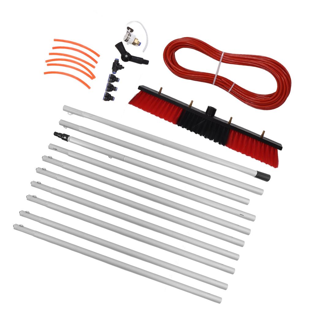 Water Fed Pole Kit Water Fed Brush Heavy Duty Large Size Portable Water Washing Extendable Cleaner