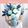 Faux Hydrangea Artificial Flowers With Vase For Garden Party Wedding Decoration