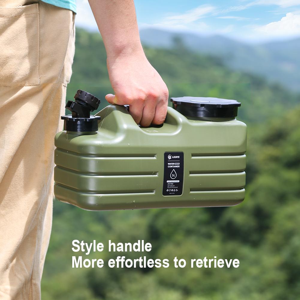 5L Portable Water Tank Leak-Proof Drinking Water Bucket Large Capacity Water Dispenser Carrier for Vehicle Car Camping