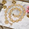 1PCS Traditional Sarong Gold Color Belt Vintage Jewelry Buckle Belt Necklace For Woman Dress Decoration
