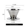 304 Stainless Steel Reusable Coffee and Tea Drip Filter Funnel