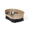 with Baffle Stainless Steel Dog Bowl Eating and Drinking Water Non-slip Feeding Basin Water Bowl Mess-Proof Large Capacity