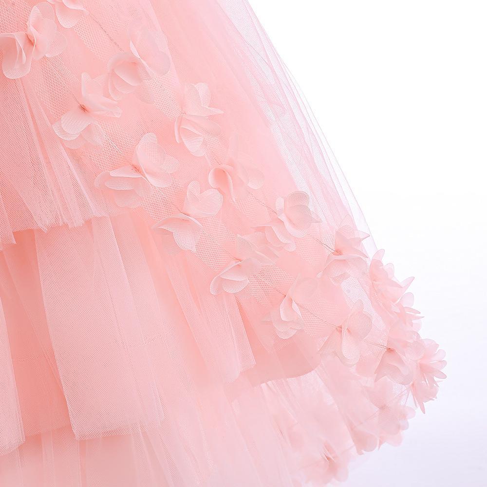 3-12 let Léto Květ Bílá Svatba Holčičky Šaty Batole Novorozenec Křest 1. Narozeniny Mašle Krajkové Šaty Princezna Party Dětské Oblečení