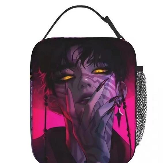 Full Printed Lunch Bag Diy Printed Kpop Witch Hunters Student Peripheral Large Capacity Lunch Box Bag Ice Pack