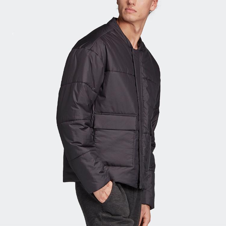 Adidas Loose Fit Large Pocket Long Sleeve Cotton Jacket Men Outerwear Black DZ1433