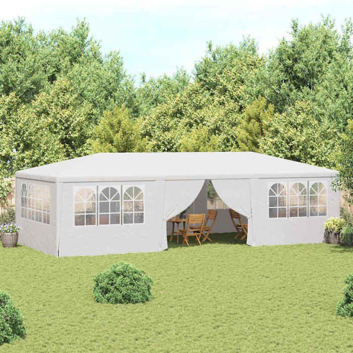 VidaXL Tente de Réception avec Parois Latérales Belvédère Tonnelle Pavillon Chapiteau Mariage Barbecue Voyage de Camping 4x9 48529