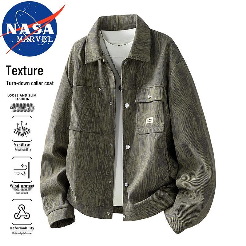 

Men s NASA MARVEL Casual Lapel Outdoor Jacket XL