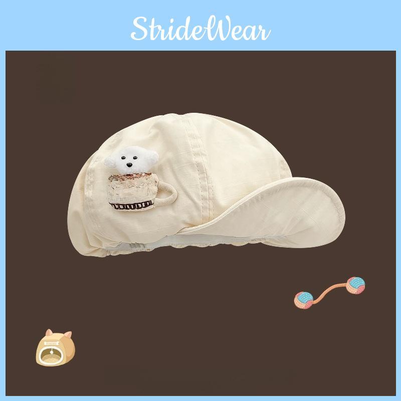 Dog Cartoon Casual Cotton Beret Hat For Women Spring Sun Hat Gift Artists For