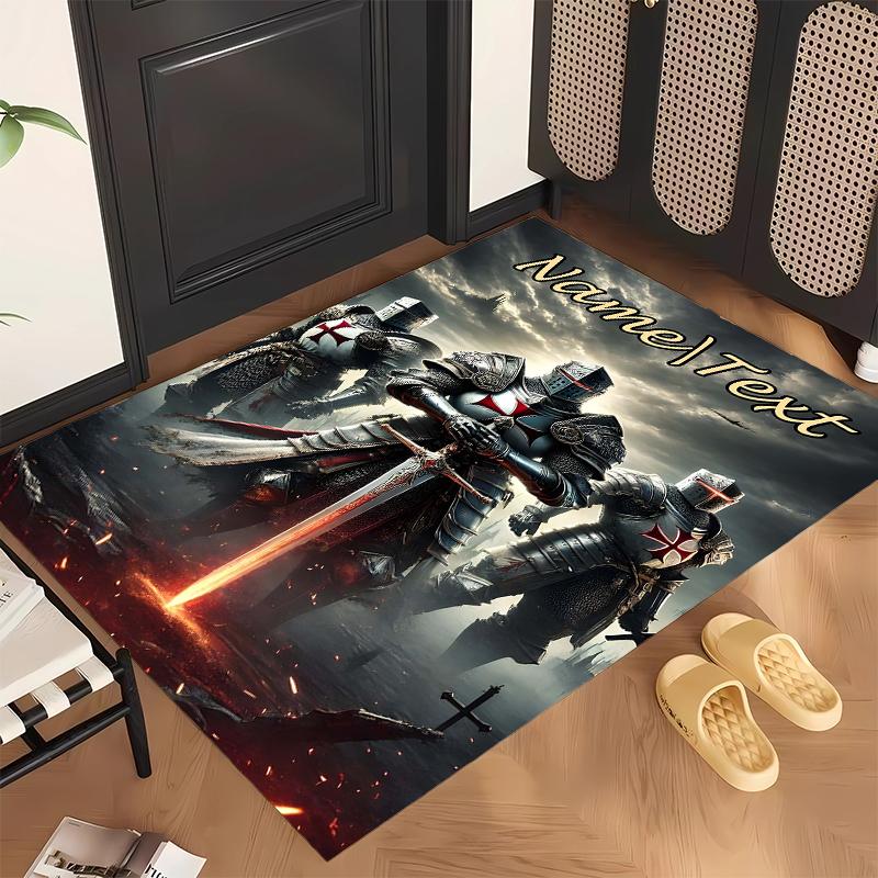 medieval knight (1) Personalized name Office Carpet Stylish Decor for Living Room Bedroom Kitchen