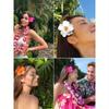 Hawaii Flower Hair Clips, Suitable for Women, 4 Pieces Artificial Flower Hair Clips, Hibiscus and Lotus Flower Hair Clips, Suitable for Beach Party