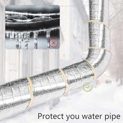 10m Pipe Insulation Wrap Fireproof Protection Insulation Roll for HVAC AC Air Industrial Piping Hot Water Distribution