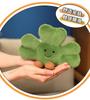 Three-Leaf Clover Plush Doll - Cute Green Cartoon Luck Blessing Desk Companion