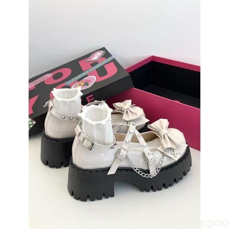 Fashion New Fashionable versatile Women's Shoes Casual comfortable Ankle Straps Pumps Platform Elegant minimalist Women Bows shoes