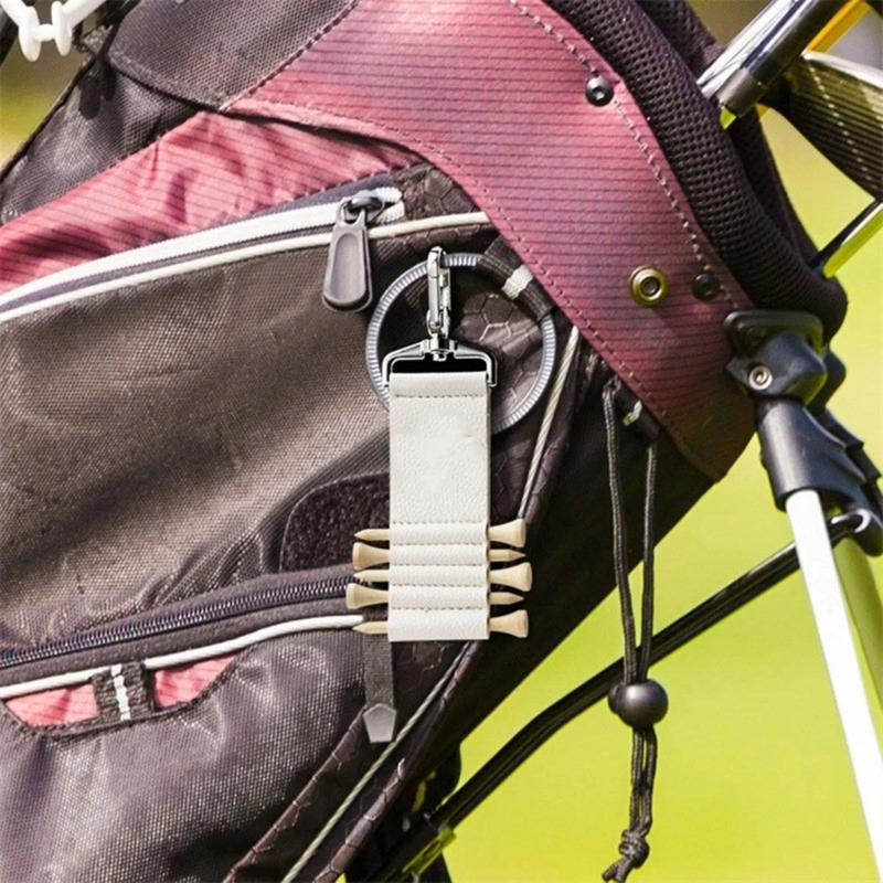 Belt Golfs Tees Storage Bag Golfs Gifts for Men Women Golfing Tees Container Leather Golfs Tees Holder Pouches for Bag