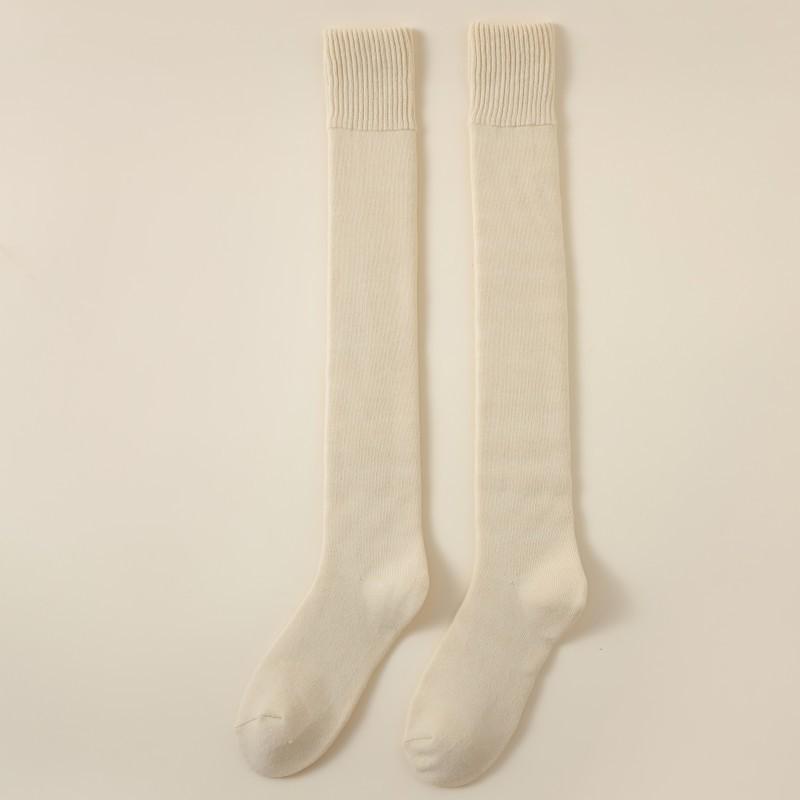 

Женские зимние флисовые и утолщенные носки, Женские флисовые носки выше колена, Теплые однотонные флисовые носки для пола, Длинные чулки 1 pair хаки