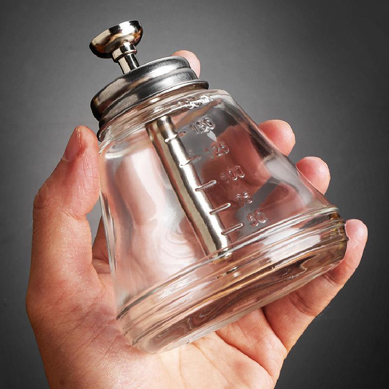 High-Transparency Glass Nail Polish Remover Bottle with Stainless Steel Pump and Brush
