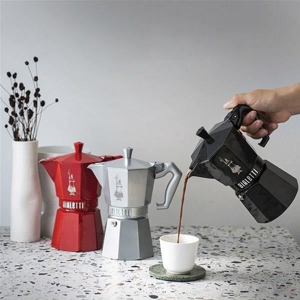 Cafetière Italienne - BIALETTI - MOKA Exclusive - 3 tasses - Noir - Aluminium - Design Vintage