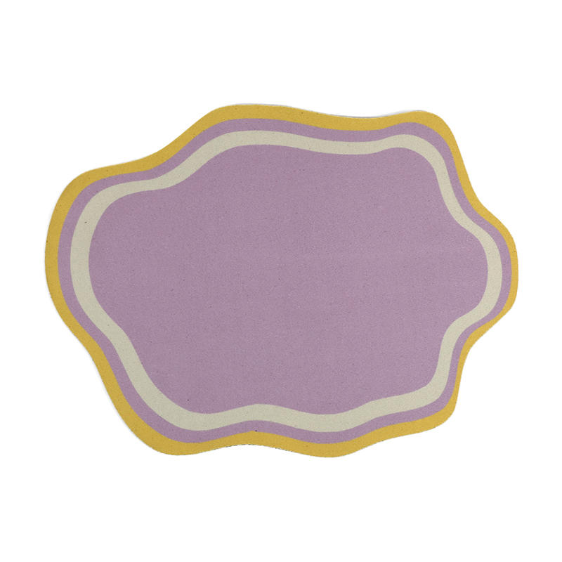 Pet Feeding Mat Cute Shape Dog Diatom Mud Bowl Mat Non-Slip Waterproof Home Decoration Pet Food Mat for Home Dog Feeding Prevent Food Spills