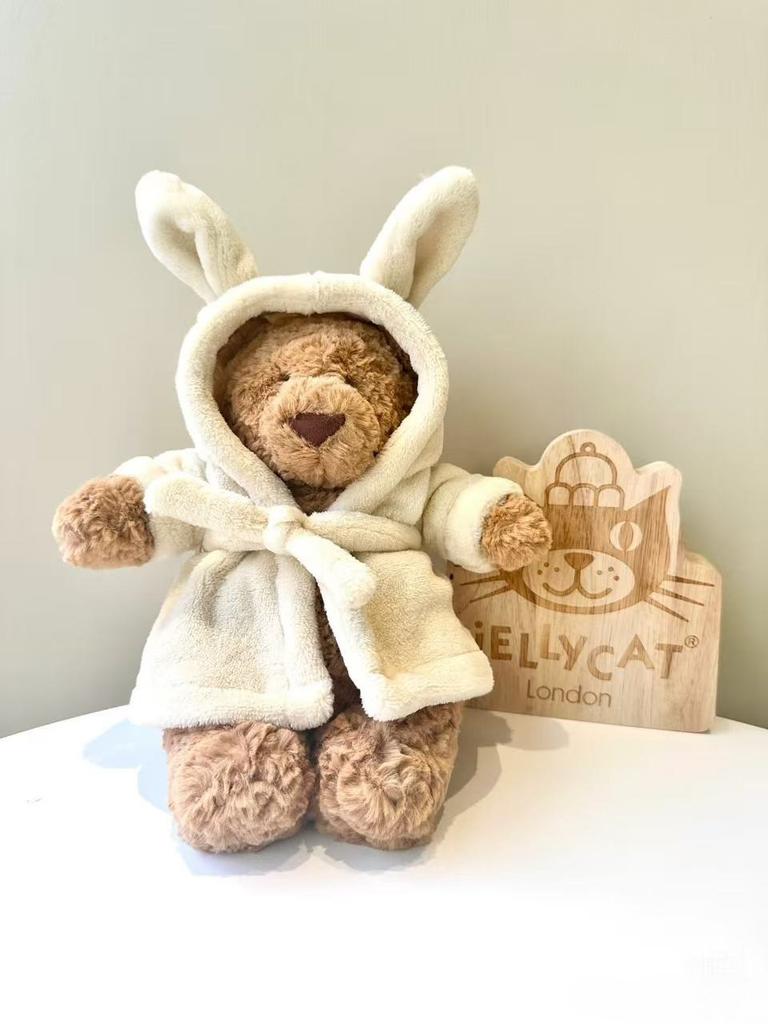 J C Plush New Bartholomew Bear Series Plush Toys Eggplant Bear Love Bear Cute Plush Toy Baby Comfort Child Birthday Gift