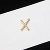 Copper-Plated Gold Micro-Inlaid Diamond English Letter Pendant: 26 Charm Options for Necklaces or Earrings
