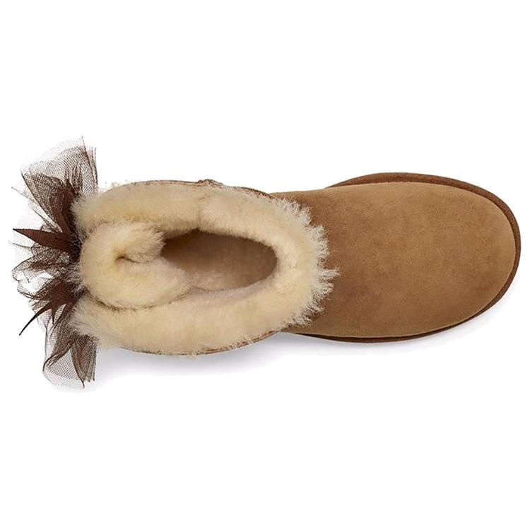 UGG Mini Bailey Tulle Bow 'Brown' Women's 1019994-CHE