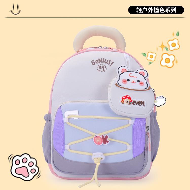 Schoolbag1011 new kindergarten schoolbag cute cartoon children's bag boys and girls reduce the burden of leisure preschool backpack