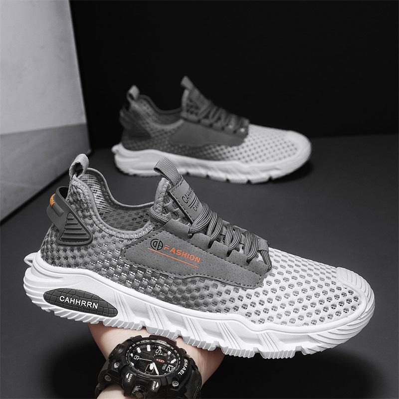 Summer Mesh Hollow Breathable Casual Shoes Light and Comfortable Sports Shoes Large Mesh Running Trendy Shoes