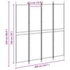 4 Panel Room Divider Beige 200 X 220 Cm Fabric