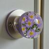 Maniglia per Porta in Resina Retro Fatta a Mano Cristalli Fiori Trasparenti Ferramenta Decorativa per Camera da Letto Ispirata alla Natura Ristrutturazioni Casa