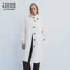 Teenie Weenie Women's Detachable Scarf Wool Blend Coat