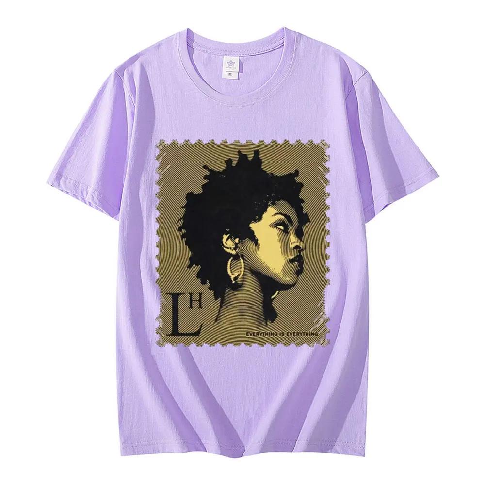 Rapper Lauryn Hill Music Album Graphic TShirt Unisexs Womens Vintage Casual Short Sleeve T Shirt Fashion Hip Hop Rock Streetwear