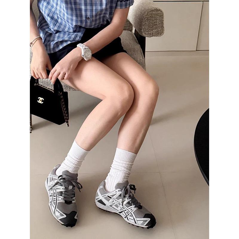 Retro contrasting color splicing women's new mesh breathable fashion outdoor mountaineering casual shoes