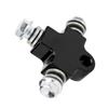 Tee Connector Coupling 3‑Way Tubing Hose Steel Universal for Motorcycle ATV ModificationBlack