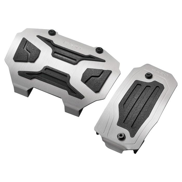 CARMATE Pedal Set for Suzuki AT Vehicles – Jimny, Every – RAZO Cross Edition AT3 RP153 Silver (Accel: 106x53mm, Brake: 75x115mm)