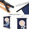 Benjia Tapestry Rod with Magnet, Natural Wood, A2 Poster Frame, 45cm Wide, Tenugui Poster Hanger, Furoshiki Cloth, Noren Rod, Namie Amuro Wall Hanging