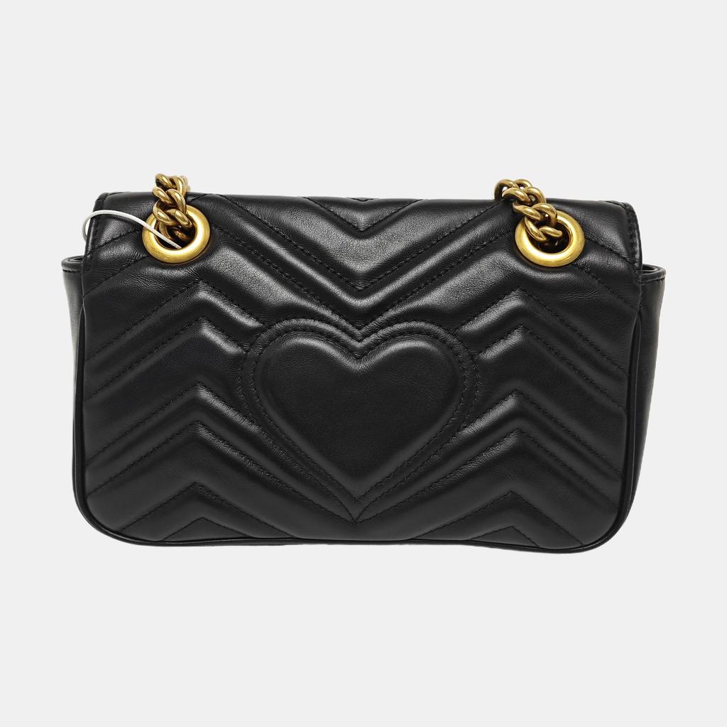 [Pre-Owned] Gucci GG Marmont Matelassé Mini Bag 'Black' - Very Good #1L5KGXE
