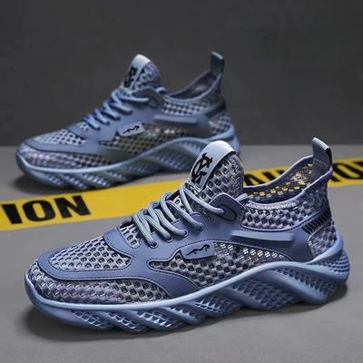 Meshschuhe Herren neu Sommer atmungsaktiv hohl dünnes Mesh Herrenschuhe Mesh Casual Sport Laufen Klimatisierte Schuhe