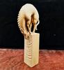 11X5X2.3 Cm Carved Boxwood Figurine - Handsome Horse Stamp