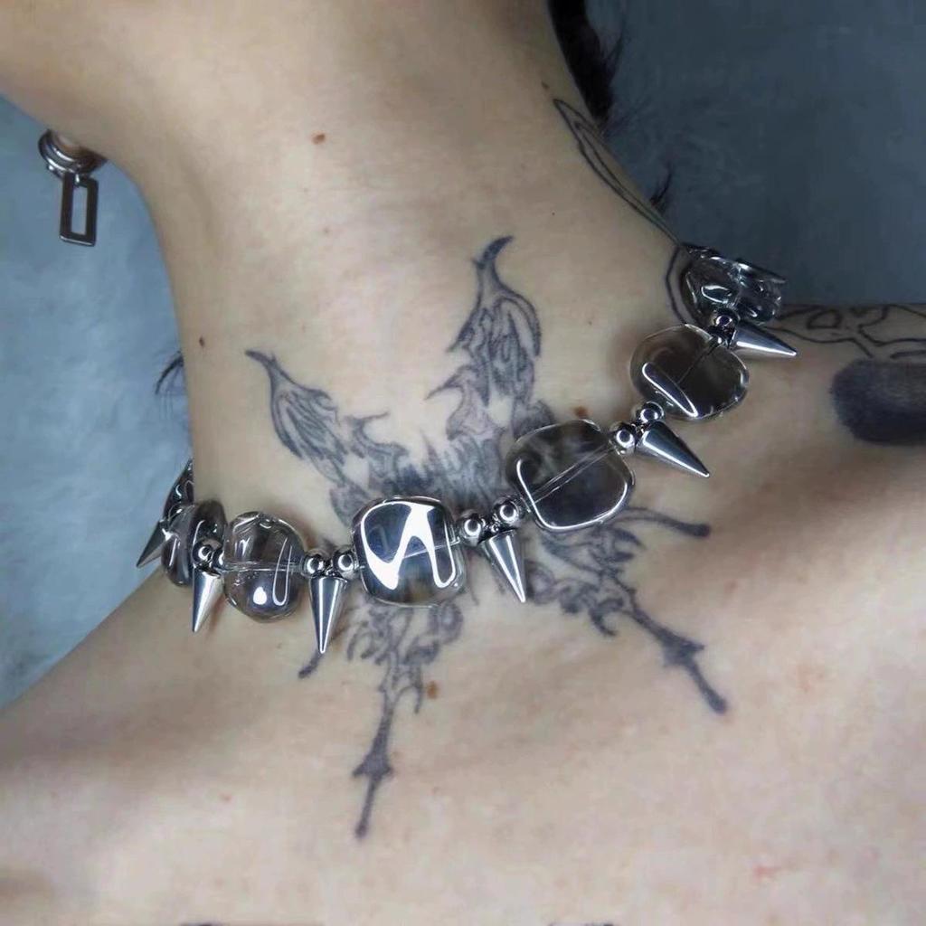 Punk Style Hip-Hop Choker Necklace for Men - High-End Clavicle Chain, Y2K Subculture Jewelry, Sweet & Cool Collar