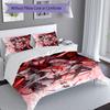 Set lenzuola con motivo personaggi Genshin Impact 3 pezzi set copripiumino include copripiumino e federe, decorazione camera da letto e regalo perfetti per tutte le stagioni