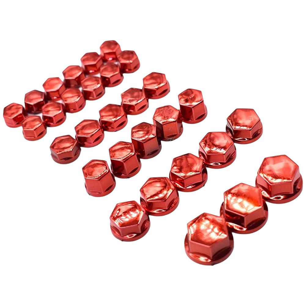 NOVINKA Vysoce kvalitní 30 ks/sada pokovování Plasti motocyklový šroub matice krytka matice dekorace pro elektrické skútry P0K1