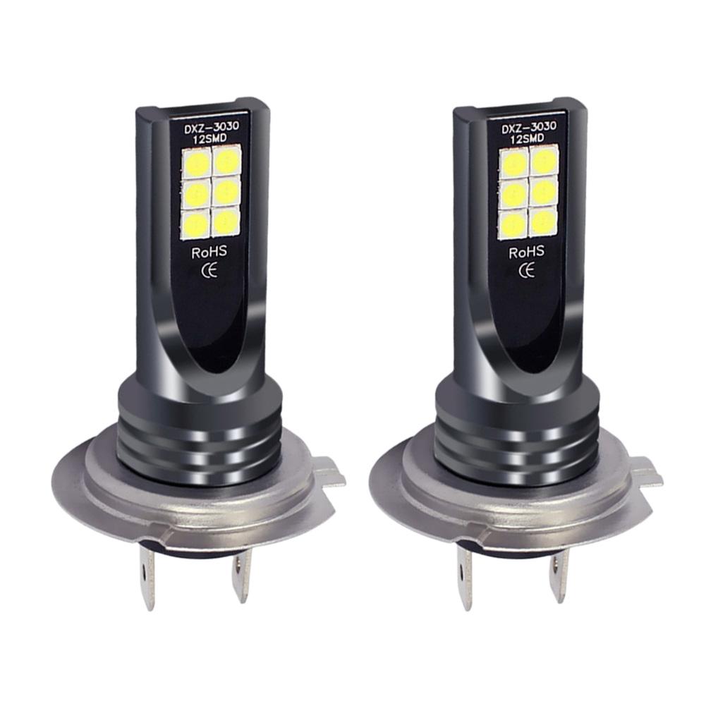 H4 H7 Car Headlight Bulb 7500K 24W Fog Lamp Super Bright LED Driving Lights 50000 Hours Life 12V-24V Car Replacement Accessories