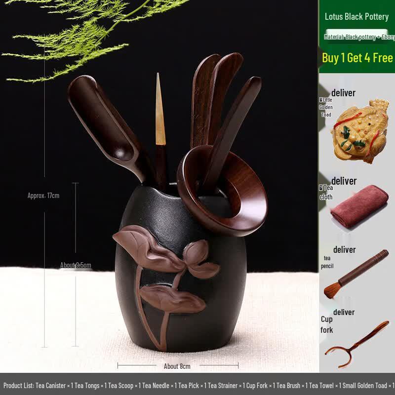 Qīwēi Ceramic Tea Ceremony Six Gentlemen Tool Set