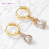 18K Gold Plated Round Shvenzy Earwires,Brass Earring Hooks Findings,Fasteners For Earrings,DIY Jewelry Making Accessories