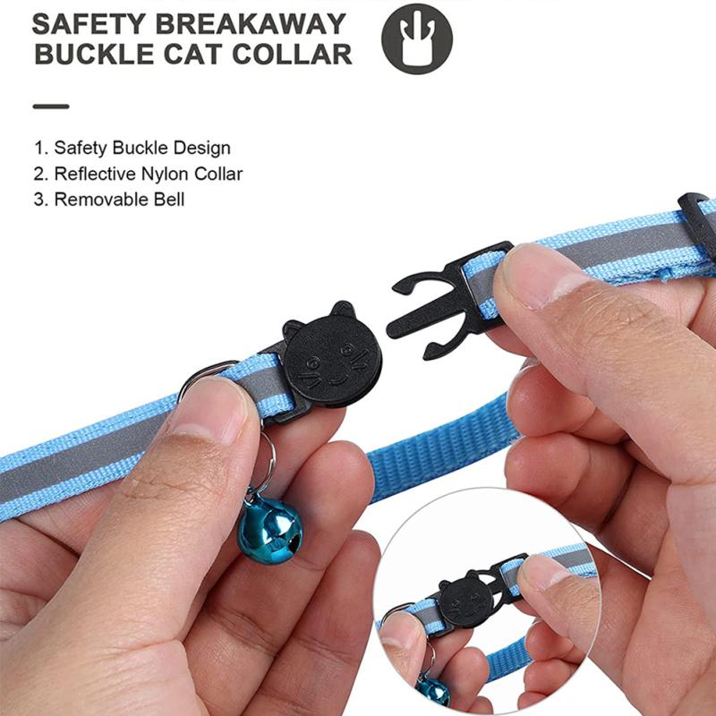 New! Cat Tracking Collar Adjustable Anti-lost Reflective Design Protective Collar Compatible For Airtag